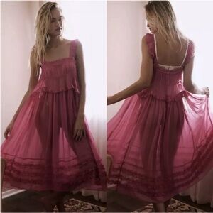 Free People Moon Phase Midi Slip Dress